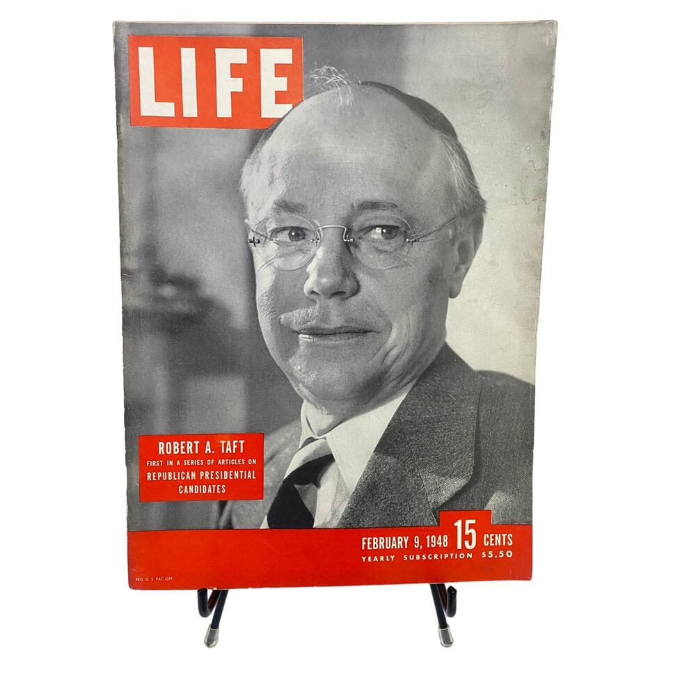 LIFE Magazine Feb 9 1948 Senator Robert A Taft Presidential Candidate
